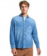 Koszule męskie - Koszula Lee WORKER SHIRT 2.0 112364148 Mid Denim M - miniaturka - grafika 1