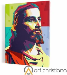 Nowoczesny obraz religijny z Chrystusem, płótno canvas - Ikony i obrazy sakralne - miniaturka - grafika 1