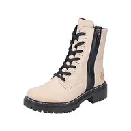 Moda i Uroda OUTLET - Rieker Damskie buty sznurowane 72634, beżowy, 36 EU - miniaturka - grafika 1