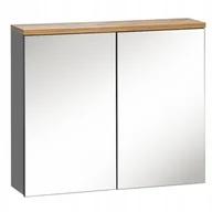 Szafki łazienkowe - Szafka łazienkowa BALI GRAFIT 841 z lustrem 80 cm - miniaturka - grafika 1