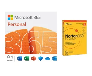 Microsoft 365 Personal + Norton 360 Mobile - Programy biurowe - miniaturka - grafika 1