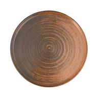 Talerze - Porland TALERZ PŁYTKI Z WYSOKIM RANTEM LYKKE BROWN 18 cm PORCELANA BRĄZ - miniaturka - grafika 1
