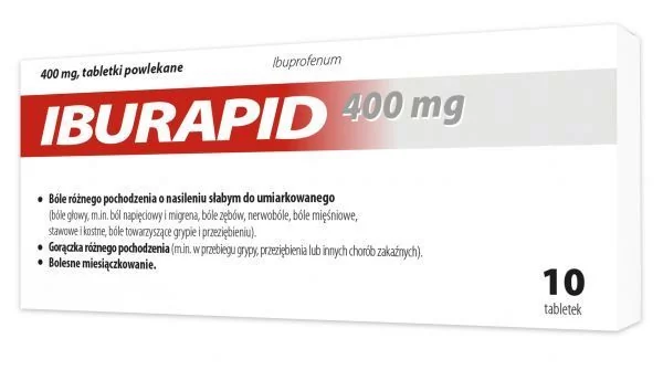 Lek NORD FARM SP.Z O.O Iburapid 400 mg przeciwbólowy 10 tabletek 3158061