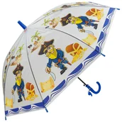 Parasole - Parasolka dziecięca pirat niebieski z gwizdkiem półautomat - miniaturka - grafika 1