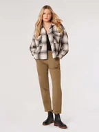 Kurtki damskie - Apricot Kurtka koszulowa w kolorze beżowo-czarnym - miniaturka - grafika 1