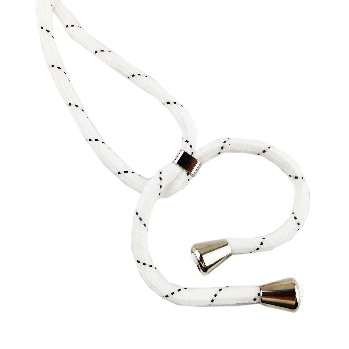 Etui na telefon komórkowy Apple iPhone z łańcuszkiem, smukłe etui na telefon komórkowy z paskiem na przewód, Do telefonu komórkowego: Apple iPhone 8 Plus (5,5 cala), Wybierz pasek: biały odblaskowy