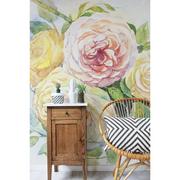 Tapety - Flizelina tapeta ścienna Malowane róże 152x104 cm - miniaturka - grafika 1