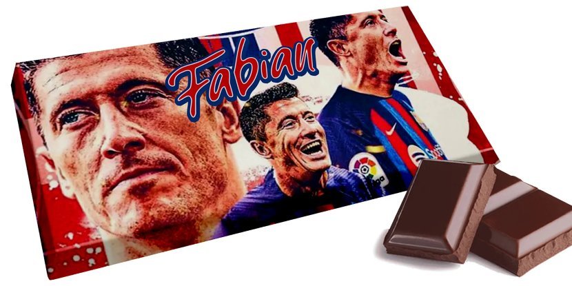 Czekolada ROBERT LEWANDOWSKI - Słodki prezent na Twoje imię Personalizowana