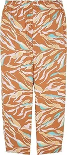 TOM TAILOR Plussize Loose Fit damskie spodnie materiałowe, 31758 - Brązowy wzór abstrakcyjny liści, 52W / 28L - Spodnie damskie - miniaturka - grafika 1