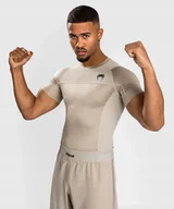 Kimona, stroje i obuwie - Venum Rashguard Męski G-Fit AIR Krótki rękaw Sand L - miniaturka - grafika 1