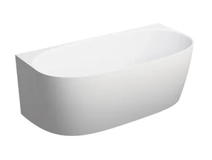 Omnires Wanna przyścienna Valencia M+ 148x77 cm owalna odlew mineralny biały mat VALENCIA148WPBM - Wanny Omnires Wanna przyścienna Valencia M+ 148x77 cm owalna odlew mineralny biały mat VALENCIA148WPBM - Wanny - miniaturka - grafika 1