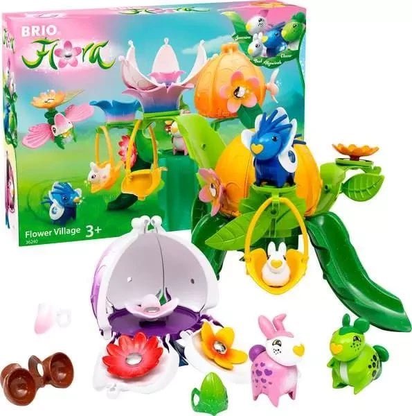 BRIO Flora - 36240 Starter-Set Blumendorf Spielset für endlosen fantasievollen Spielspaß für Mädchen und Jungen ab 3