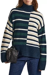 Swetry damskie - Pepe Jeans Sweter damski Denver, Zielony (Regent Green), XS - grafika 1