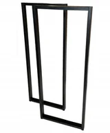 Meble modułowe i akcesoria - Nogi metalowe Do stołu Loft Industrial czarne 40x100 cm Profil 4x2 cm 2 szt - miniaturka - grafika 1