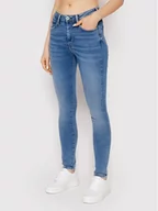 Spodnie damskie - Pepe Jeans Jeansy Regent PL204171 Niebieski Skinny Fit - miniaturka - grafika 1