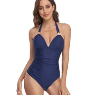 Stroje kąpielowe - Strój kąpielowy push-up - Granatowy S - miniaturka - grafika 1