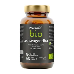 ASHWAGANDHA EKSTRAKT BIO 60 KAPSUŁEK 33 g - PHARMOVIT - Suplementy naturalne - miniaturka - grafika 1