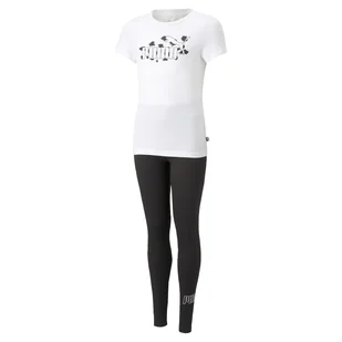 Dziecięca Zestaw koszulka i legginsy PUMA GRAPHIC TEE & LEGGINGS SET G 67359701 – Biały - Legginsy - miniaturka - grafika 1