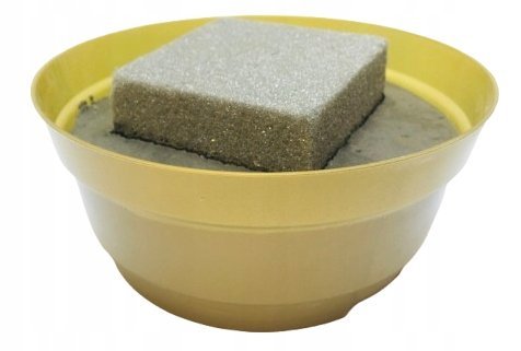 PODKŁAD DONICZKA OSŁONKA CEMENCIAK Z gąbką do stroika bukiet baza cement 18