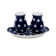 Młynki do soli i pieprzu - Ceramiczny zestaw solniczka Ceramika Bolesławiec - miniaturka - grafika 1