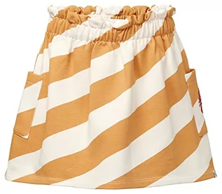 Spódnice - Noppies Kids Dziewczęca spódnica Sweat Skirt w paski Guarapuava, Amber Gold - P888, 110 cm - grafika 1