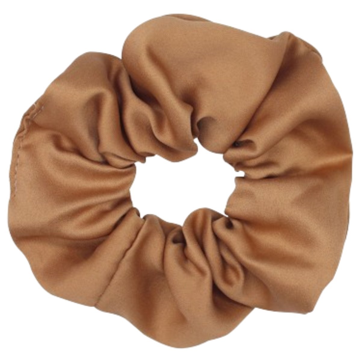 Gumka do Włosów Brązowa Satynowa Bez Łączeń Wygodna i Bezpieczna dla Włosów