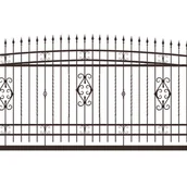 Ogrodzenia - Polbram Brama przesuwna bez przeciwwagi Verona 4x1,6 m prawa automat brązowa - miniaturka - grafika 1