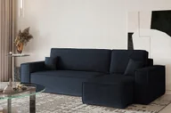 Narożniki - Sofa w kształcie L BEST narożnik tkanina Neve ciemnoniebieski prawy - miniaturka - grafika 1