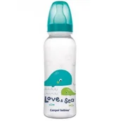 Butelki dla niemowląt - Canpol babies CanpolBabies Butelka LOVE&SEA, 12m+, turkusowa, 250ml - miniaturka - grafika 1