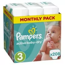 Pampers Active Baby-Dry 3 Midi 208 szt. - Pieluchy - miniaturka - grafika 1