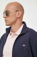 Bluzy męskie - Gant bluza męska kolor granatowy gładka - miniaturka - grafika 1