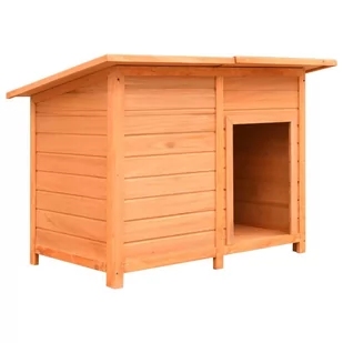 Buda dla psa VIDAXL, brązowa, 77x86x120 cm - Budy dla psów - miniaturka - grafika 1