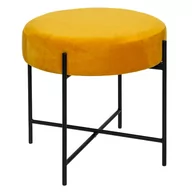 Taborety i hokery - Taboret welurowy ARTY, Ø 47 cm - miniaturka - grafika 1