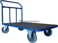 Wózki magazynowe - WiZ Wózek platformowy jednoburtowy. Poręcz spawana. Wym. 1200x700mm Ładowność: 250kg - miniaturka - grafika 1