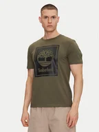 Koszulki męskie - Timberland T-Shirt TB0A5WQQ Zielony Regular Fit - miniaturka - grafika 1