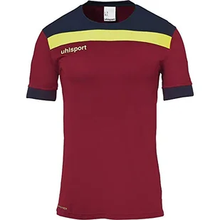 uhlsport Męska otwarta koszulka z krótkim rękawem 23 koszulka piłkarska odzież treningowa, bordowy/granatowy/fluo żółty, XXXL - Koszulki sportowe męskie - miniaturka - grafika 1