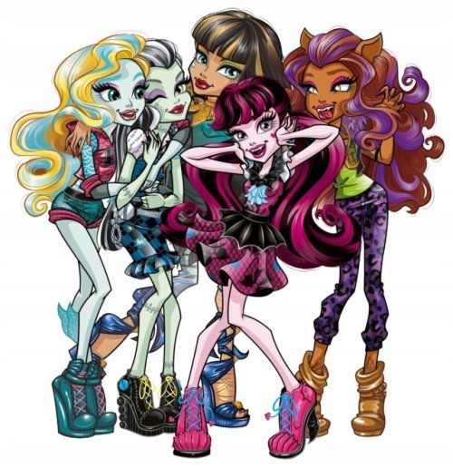 Naklejka Uv Wypukła Ozdobna DTF UV Aplikacja Monster High