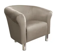 Fotele - ATOS Fotel Milo MG09 nogi chrom szary beż - miniaturka - grafika 1