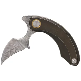 Nóż składany Bestech Strelit Bronze Stonewashed Titanium, Damascus by Ostap Hel (BT2103J) - Noże - miniaturka - grafika 1