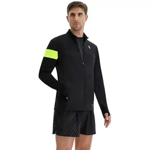 Macron Męska bluza Run Scc Conrad lekka rozciągliwa na zamek błyskawiczny na całej długości, czarna / Nyel Man, czarna, L, Czarny, L - Bluzy męskie - miniaturka - grafika 1
