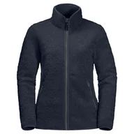 Bluzy damskie - Damski Polar JACK WOLFSKIN HIGH CURL JACKET W 1708731-1010 – Granatowy - miniaturka - grafika 1