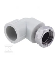 Łączniki, trójniki, kształtki - Kolano 90st z półśrubunkiem GW 20/1/2" - METAL - miniaturka - grafika 1