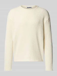 Sweter z dzianiny o luźnym kroju z okrągłym dekoltem - Swetry męskie - miniaturka - grafika 1
