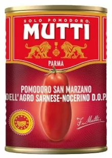 Mutti Pomodoro San Marzano DOP - całe pomidory bez skórki (400 g) - Sosy w słoikach - miniaturka - grafika 1