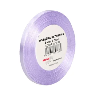 WSTĄŻKA SATYNOWA 6MM X 32M WS6-44 BREWIS JASNY LAWENDOWY - Prace ręczne dla dzieci - miniaturka - grafika 1