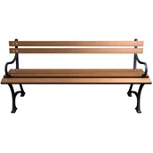 Ławki ogrodowe - Baster Ławka ogrodowa żeliwna Królewska z oparciami + poduszka gratis - miniaturka - grafika 1