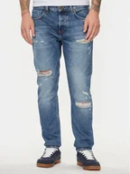 Spodnie męskie - Pepe Jeans Jeansy PM207392 Niebieski Tapered Fit - miniaturka - grafika 1