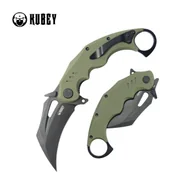 Noże - Nóż składany Kubey Wrath Green G10, Blackwashed 14C26N by MUZI Design (KU261F) - miniaturka - grafika 1