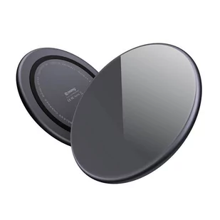 Crong PowerSpot Fast Wireless Charger – Bezprzewodowa ładowarka Qi 15W USB-C (Shadow Black) - Ładowarki do telefonów - miniaturka - grafika 1