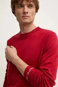 Swetry męskie - Pepe Jeans sweter z domieszką wełny NEW ANDRE CREW NECK męski kolor czerwony lekki PM702469 - miniaturka - grafika 1